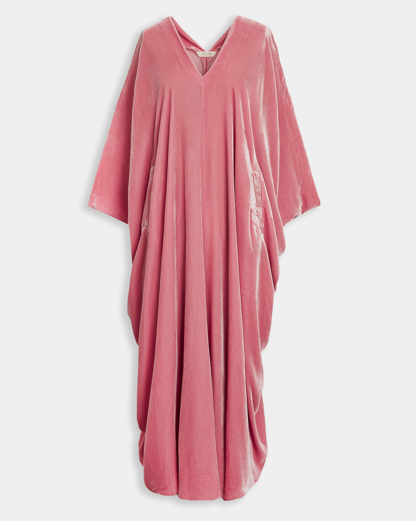 Selene caftan pink velvet