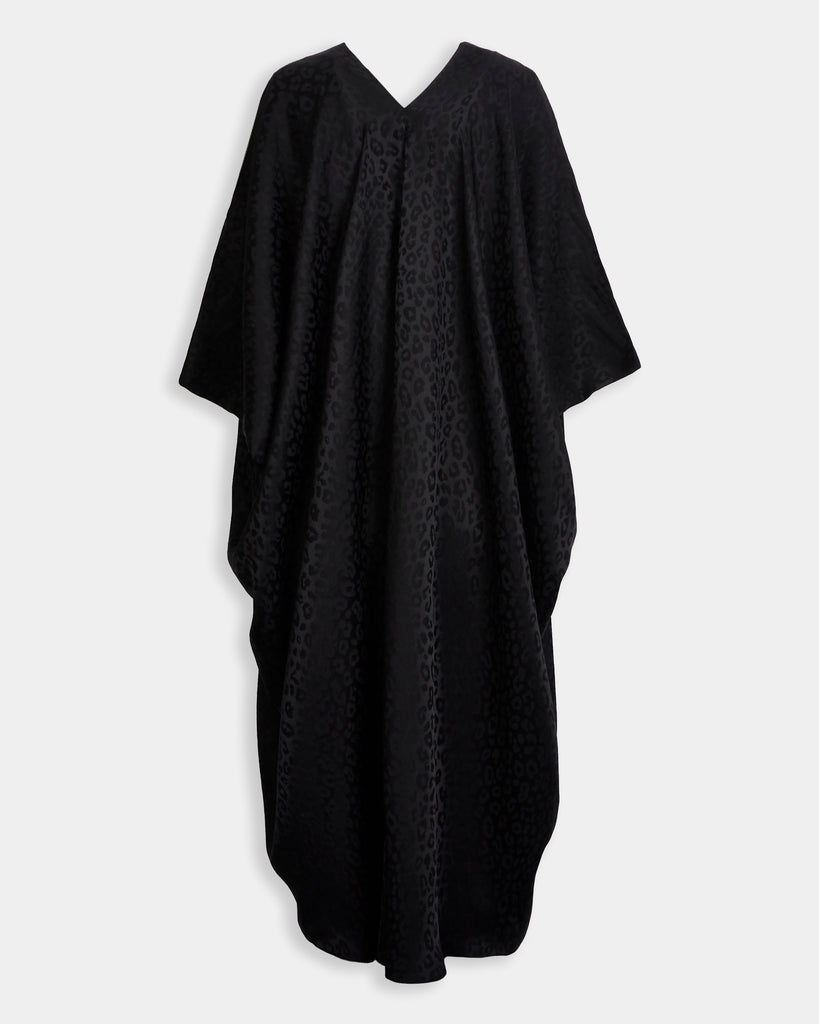 Selene caftan black silk