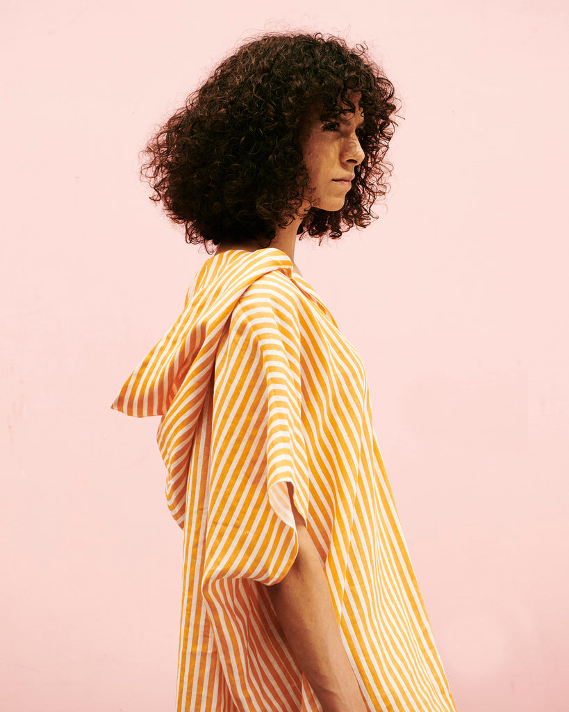 Sunrise yellow stripe Capri caftan