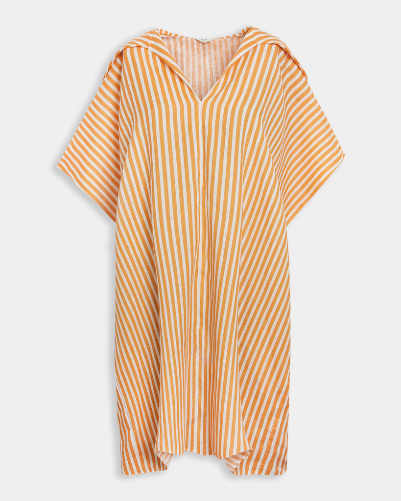 Sunrise orange stripe Capri caftan front